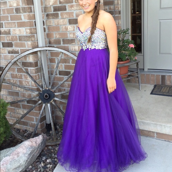 Purple Corset Prom Dresses